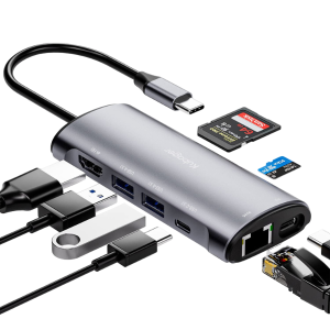 USB C Hub 8 In 1 Type C 3.1 To 4K HDMI Adapter